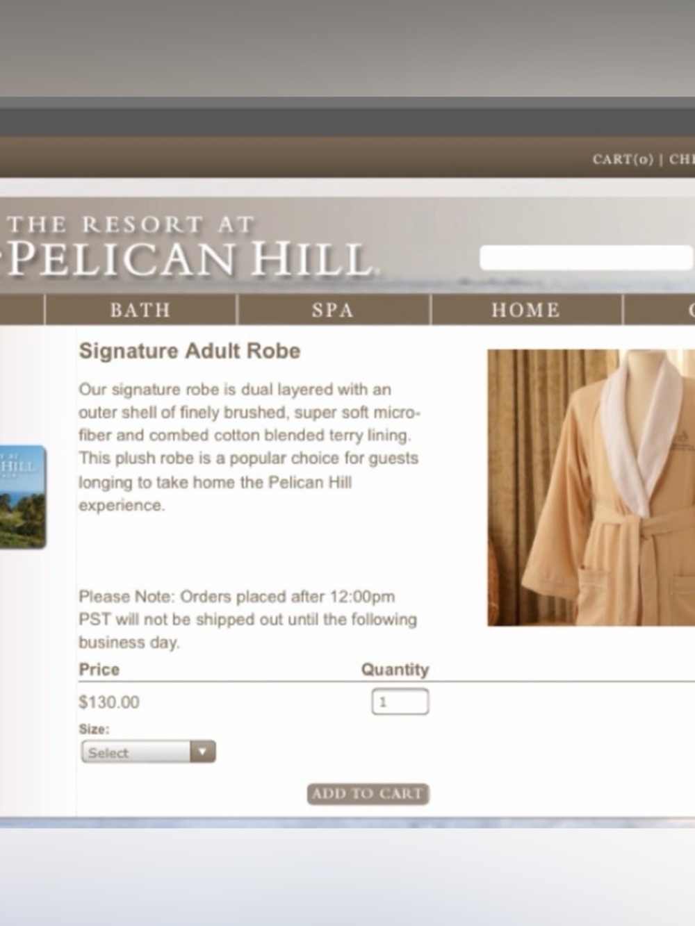 New The resort pelican hill Plush Spa Robe Sz XL - Picture 5 of 5